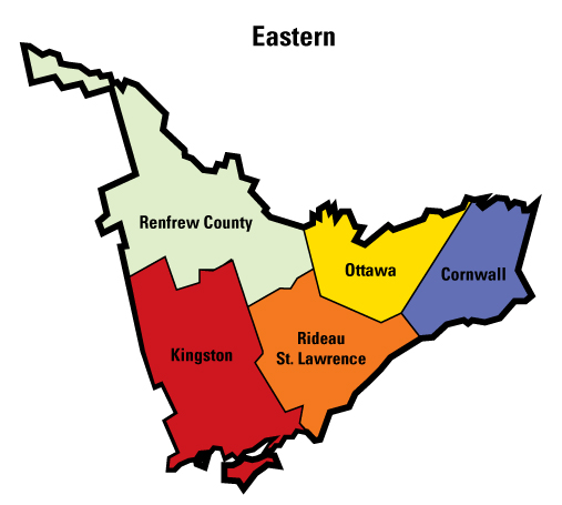 Map of Eastern Ontario